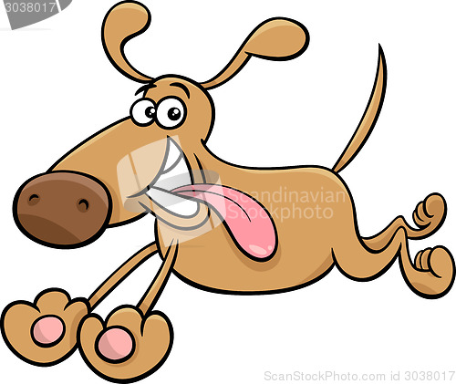 Image of running dog cartoon illustration