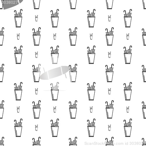 Image of Monochrome vector background for umbrella stand