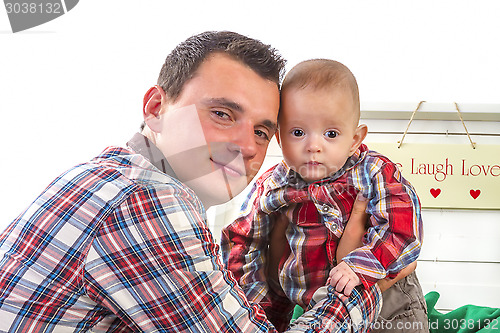 Image of Baby boy with his father