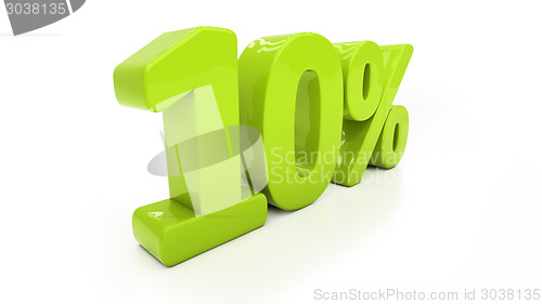 Image of 3D ten percent isolated