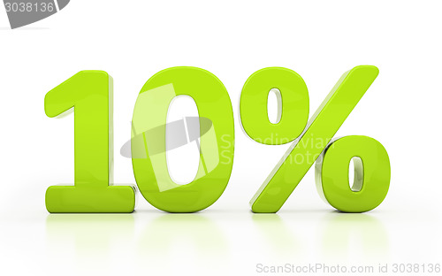Image of 3D ten percent isolated