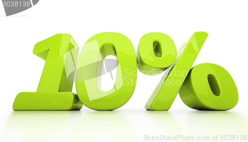 Image of 3D ten percent isolated