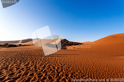 Image of beautiful landscape of Hidden Vlei in Namib desert 