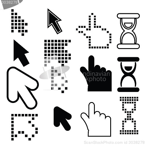 Image of Pixel cursors icons