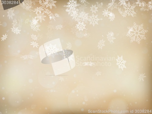 Image of Christmas background with snowflakes. EPS 10