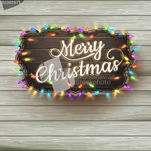 Image of Christmas Calligraphy - Vintage Signboard. EPS 10