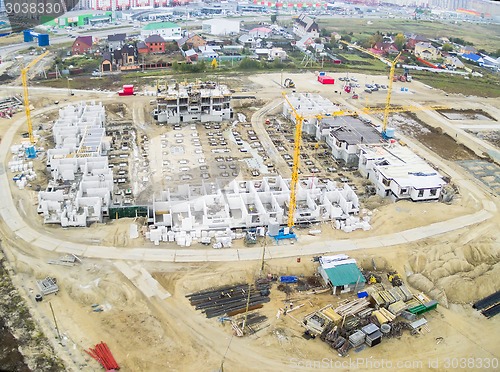 Image of Construction site of residential house in Tyumen