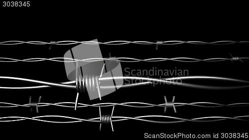 Image of Fance.Barbed wire. Concept.