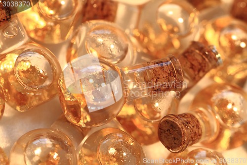 Image of gold in water bottle 