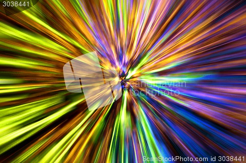 Image of abstract christmas lights explosion