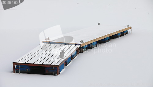 Image of frozen jetty