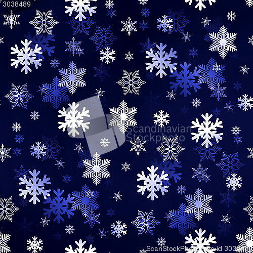 Image of Dark Blue Snowflakes