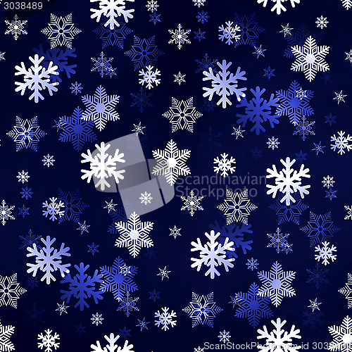 Image of Dark Blue Snowflakes