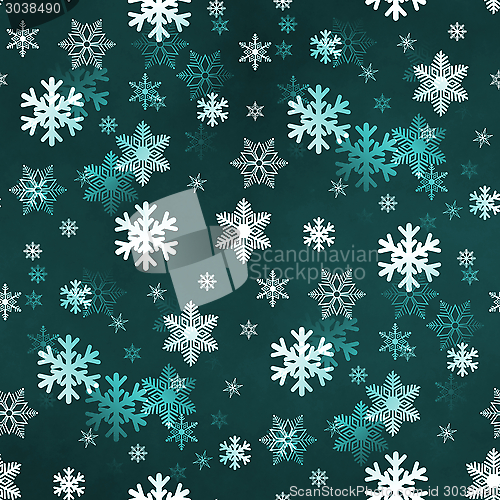 Image of Dark Green Snowflakes