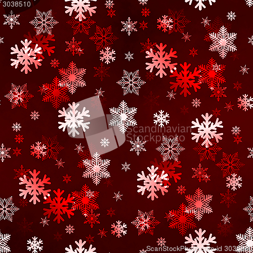 Image of Dark Red Snowflakes