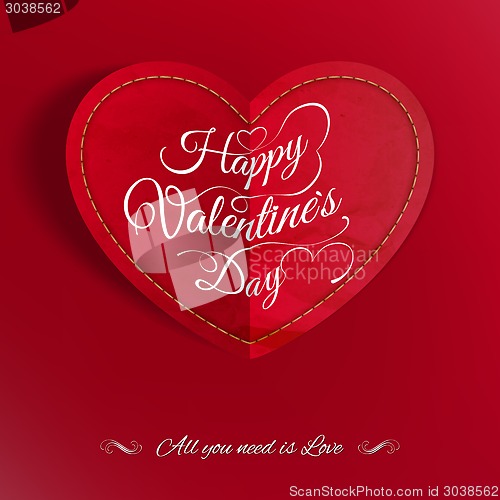 Image of Heart from paper Valentines day. EPS 10