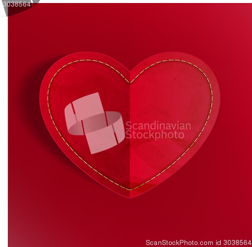 Image of Heart from paper Valentines day. EPS 10