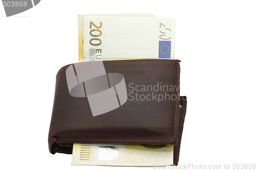 Image of Wallet with 200 Euroes bills