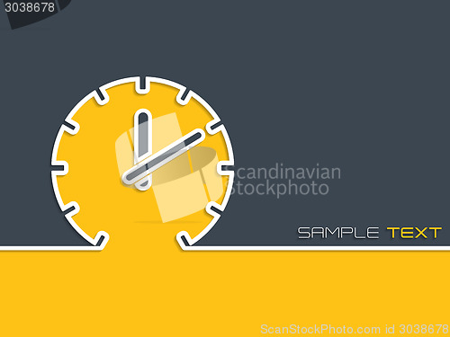 Image of Advertising background with clock silhouette