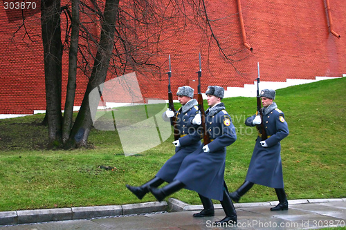 Image of Honor guard of the Tomb of the Unknown Soldier in Moscow