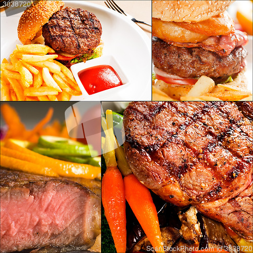 Image of beef dishes collage