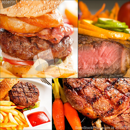 Image of beef dishes collage