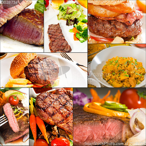 Image of beef dishes collage