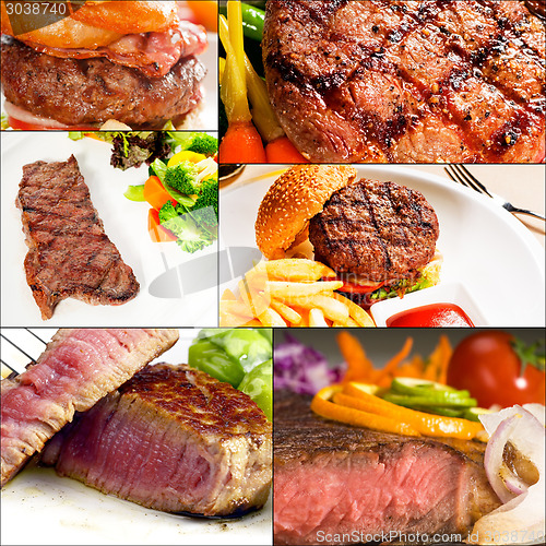Image of beef dishes collage