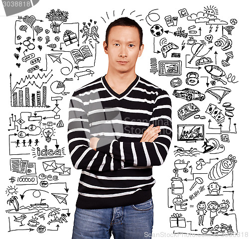 Image of Young man life concept