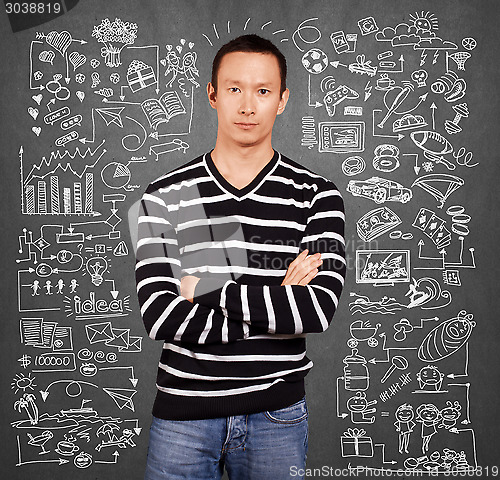 Image of Young man life concept