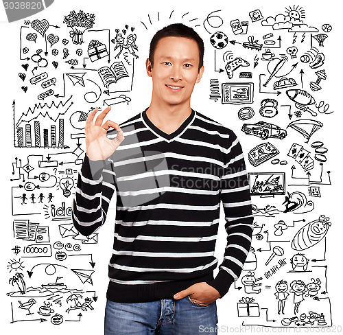 Image of Young man life concept