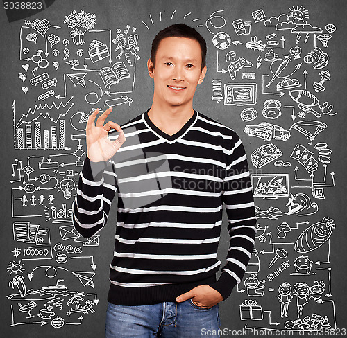 Image of Young man life concept