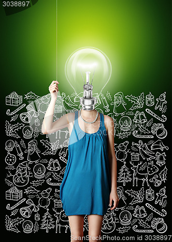 Image of Woman Looking For Christmas Gifts
