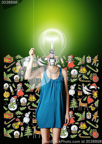 Image of Woman Looking For Christmas Gifts