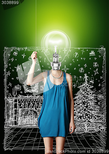 Image of Woman Looking For Christmas Gifts