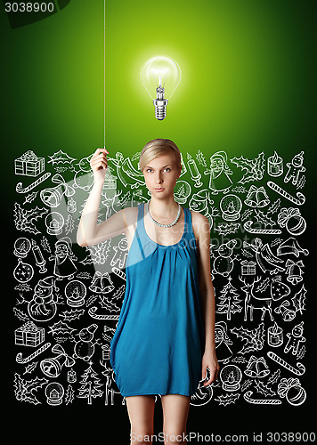 Image of Woman Looking For Christmas Gifts