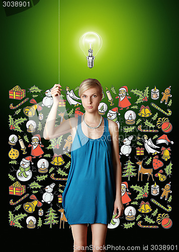 Image of Woman Looking For Christmas Gifts