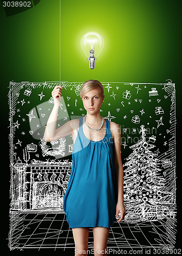 Image of Woman Looking For Christmas Gifts