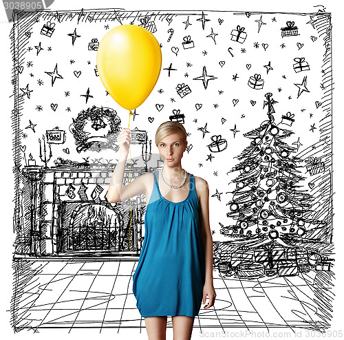 Image of Woman Looking For Christmas Gifts