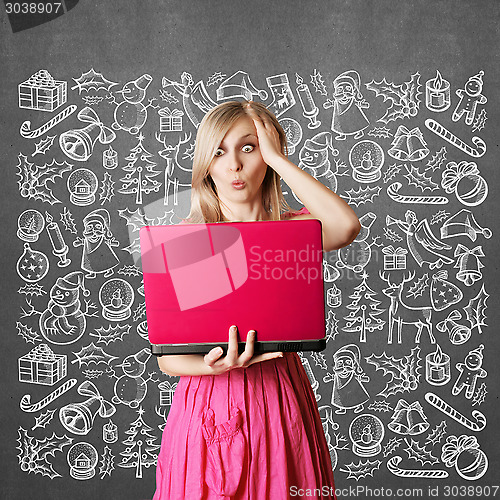 Image of Woman Looking For Christmas Gifts