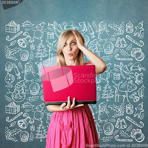 Image of Woman Looking For Christmas Gifts