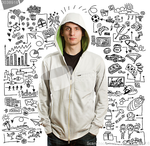 Image of Young man life concept
