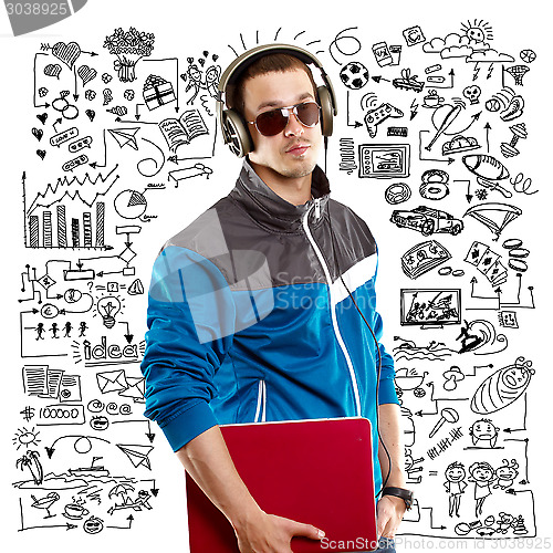 Image of Young man life concept