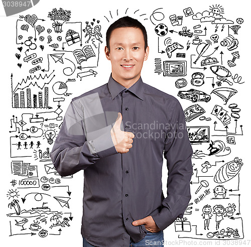 Image of Young man life concept