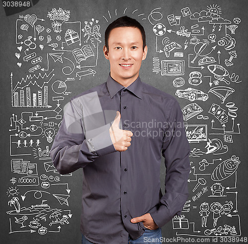 Image of Young man life concept