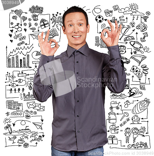 Image of Young man life concept