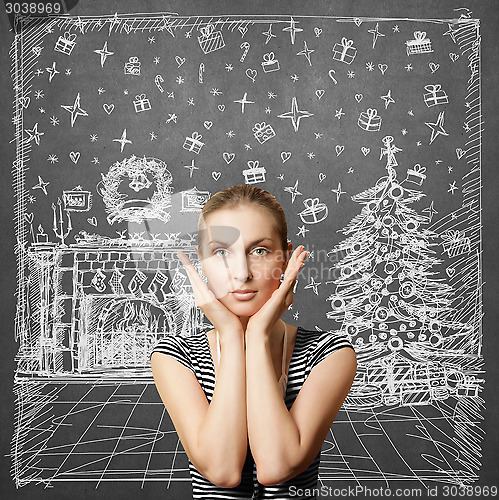 Image of Woman Looking For Christmas Gifts