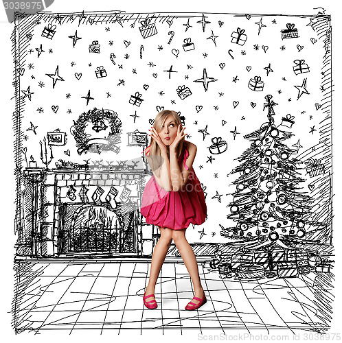 Image of Woman Looking For Christmas Gifts