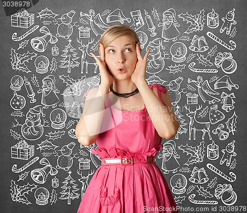 Image of Woman Looking For Christmas Gifts