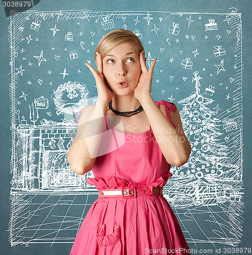 Image of Woman Looking For Christmas Gifts